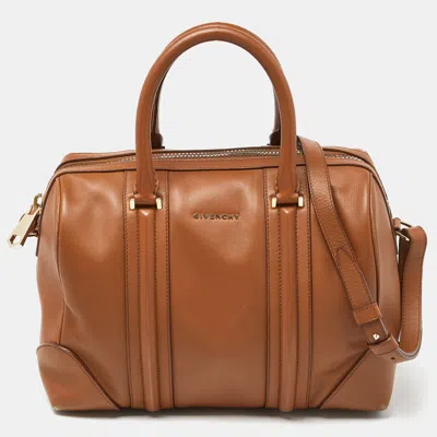 Pre-owned Givenchy Brown Leather Lucrezia Duffle Bag