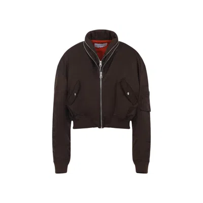 Givenchy Brown Polyamide Jacket In Black