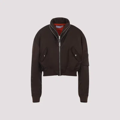 Givenchy Brown Shawl Collar Bomber Jacket
