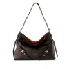 Givenchy Medium Voyou Calfskin Shoulder Bag With Buckle Fastening In Brown