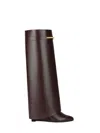 Givenchy Brown Solid Boots In Brown