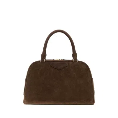 Givenchy Brown Suede Medium Antigona East-west Soft Handbag Ebonybrown Borse A Mano In Orange