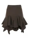 Givenchy Viscose Skirt With Elastic Waist And Ruffle Detail