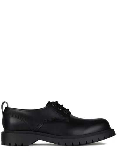 Givenchy Brushed Bull Leather Derby Dress Shoes In Black