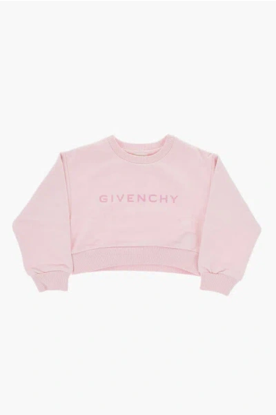 Givenchy Brushed Cotton Cropped Crew-neck Sweatshirt