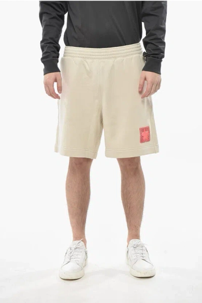 Givenchy Brushed Cotton Shorts With Terry Logo In White