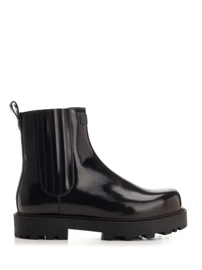 GIVENCHY BRUSHED LEATHER CHELSEA BOOTS