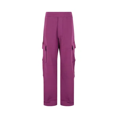 Pre-owned Givenchy Brushed-cotton Arched Cargo Pants 'grape' | Purple | Men's Size 50
