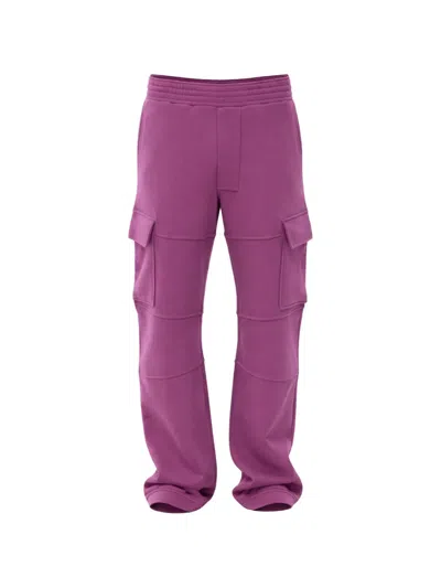 Givenchy Brushed-cotton Cargo Pants In Purple