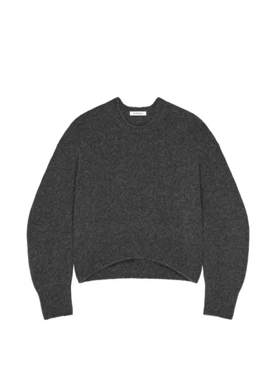 Givenchy Brushed-knit Crew-neck Sweater In Gray