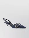 Givenchy Voyou Denim Buckle Slingback Pumps