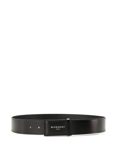 Givenchy Leather Antigona Plaque Belt 40mm In Black