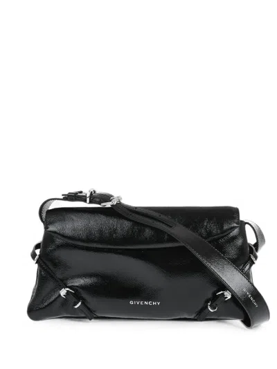 Givenchy Buckle-detail Leather Shoulder Bag In Black