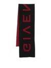 Givenchy Wool Logo Scarf In Multicolour