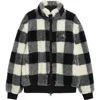 Givenchy Wool-blend Check-pattern Fleece Jacket In Brown