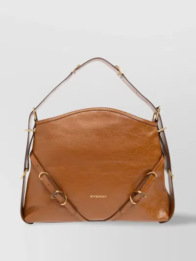 Givenchy Medium Voyou Leather Shoulder Bag In Brown