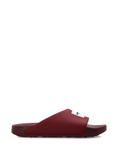 Givenchy 로고 패치 샌들 In Burgundy