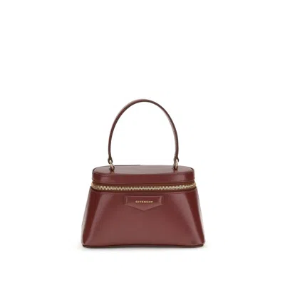 Givenchy Burgundy Calf Leather Bos Taurus Handbag