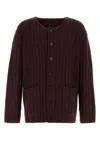 Givenchy Cashmere Cardigan With Front Pockets And Ribbed Texture In Burgundy
