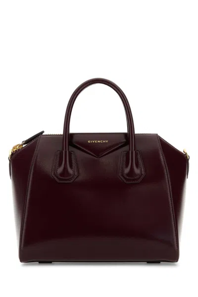 Givenchy Burgundy Leather Small Antigona Handbag