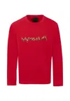 Givenchy Animal-logo Long-sleeve T-shirt In Red