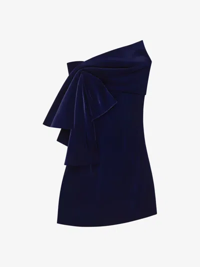 GIVENCHY BUSTIER DRESS IN VELVET WITH OVERSIZED BOW