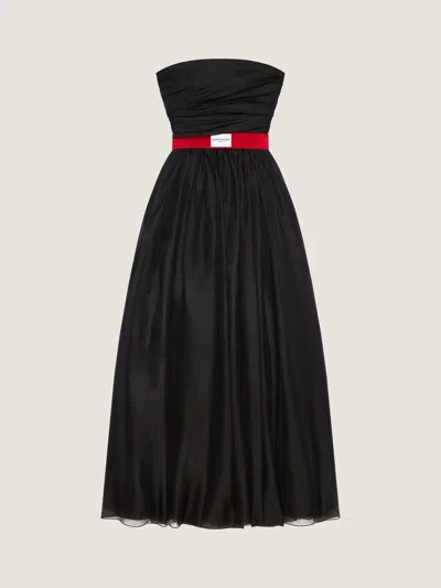 Givenchy Bustier Evening Dress In Organza In Black