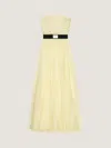 Givenchy Bustier Evening Dress In Organza In Yellow