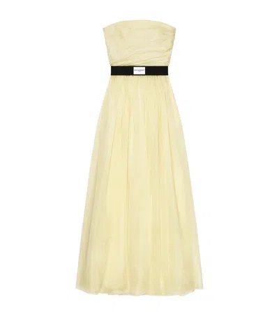 Givenchy Bustier Maxi Dress In Yellow