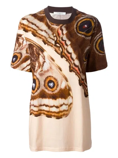 Givenchy Butterfly Print T-shirt In Neutral