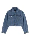 Givenchy Button Denim Jacket In Blue