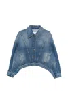 Givenchy Button Denim Jacket In Blue
