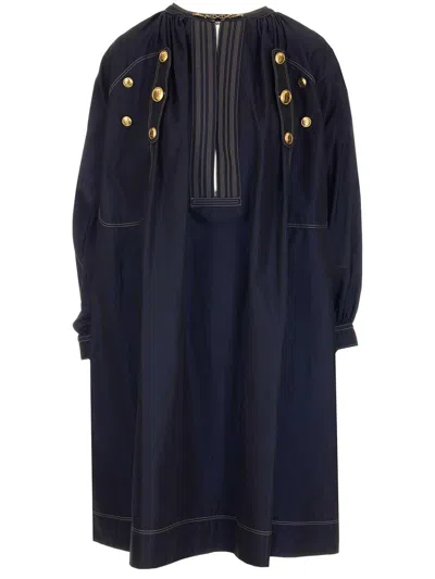GIVENCHY BUTTON DETAILED MIDI DRESS
