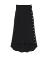 Givenchy Black Milan Stitch Skirt With Buttons In Black