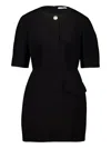 Givenchy Button-fastening Pocket Mini Dress In Black