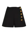 Givenchy Shorts In Wool And Mohair With Buttons In Black