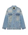 Givenchy Button-up Oversized Denim Jacket In Blue