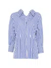 Givenchy Long Sleeve Striped Shirt Buttoned Cuffs Collar In Blue