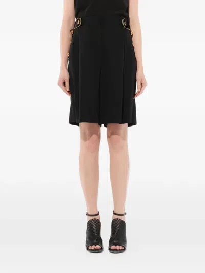 Givenchy Button-detail Pleated Shorts In Black