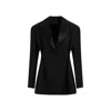 GIVENCHY BUTTONED BLACK VIRGIN WOOL JACKET