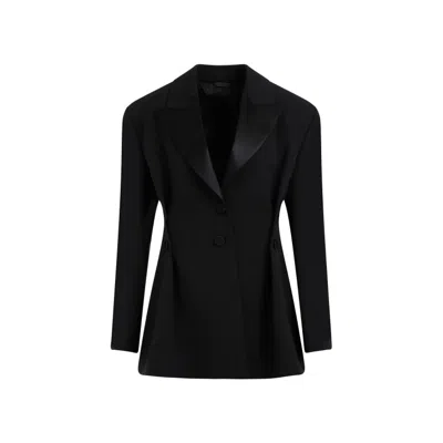 GIVENCHY GIVENCHY BUTTONED BLACK VIRGIN WOOL JACKET