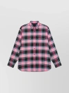 GIVENCHY BUTTONED COLLAR PLAID SHIRT