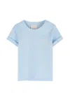 Givenchy Buttoned Cuffed-sleeves T-shirt In Blue