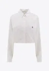 GIVENCHY BUTTONED-DOWN CROPPED SHIRT
