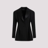 Givenchy Pleated Single-breasted Wool Blazer In Black