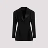 Givenchy Tricotine Wool Tuxedo Blazer In Black