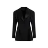 Givenchy Tricotine Wool Tuxedo Blazer In Black