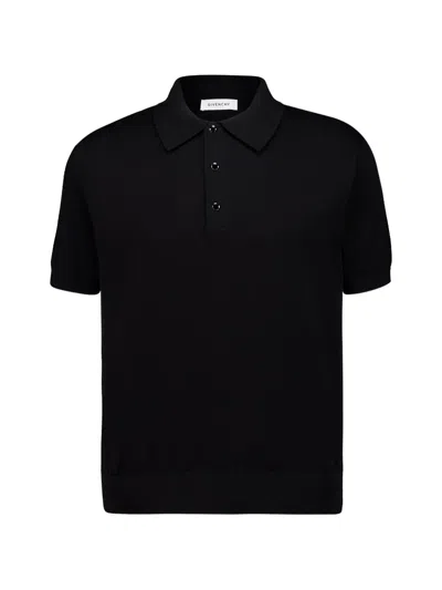 Givenchy Buttoned Polo Shirt In Black
