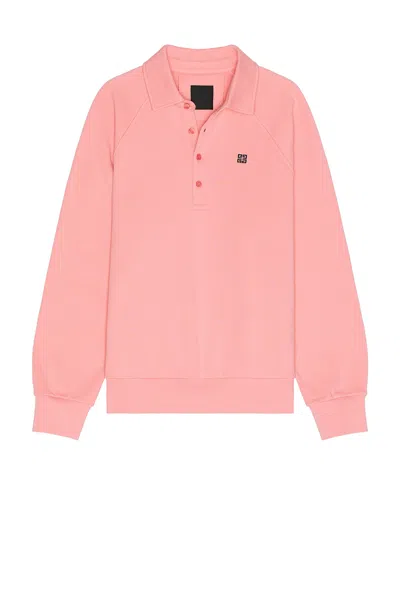 Givenchy Buttoned Sweatshirt In Candy Pink