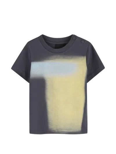 Givenchy Babies' Buttoned T-shirt In Gray